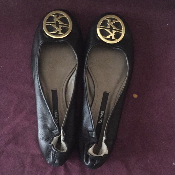 EUC KENSIE Trudy Dress Flat Shoes Faceted Logo Slip On - Picture 3 of 7